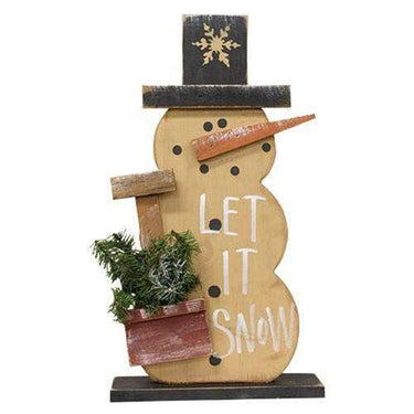 Let It Snowman w/Shovel On Base - The Fox Decor